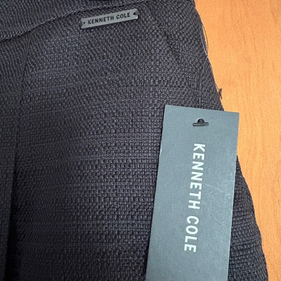 NWT Kenneth Cole Textured Black Pleated Mini Skort- size 12 - Picture 2 of 11